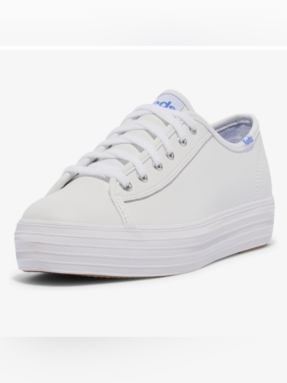 NWOT Keds Triple Kick White Leather Lace Up Sneakers Size 9